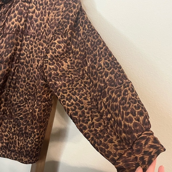 Animal Print Satin Bomber Jacket SzM - Picture 4 of 10